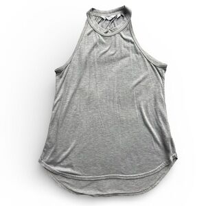 Athleta Grey High Neck Racerback Tank Top